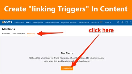 Create linking triggers in content